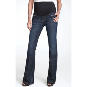 Citizens Of Humanity Dark Blue Maternity Bootcut Jeans